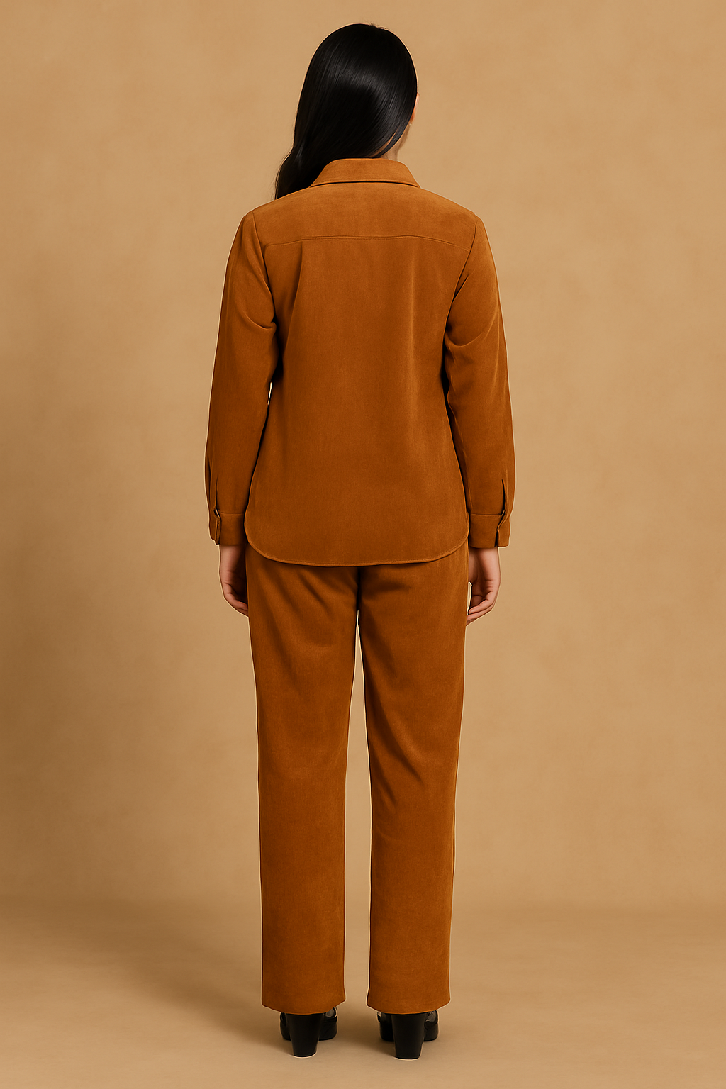 Terracotta Threads Embroidered Shirt & Trouser Set